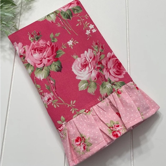 Shabby Chic Roses Decorative Tea Towel Pot Holder Set - Picture 2 of 9